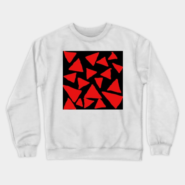 Red Corn Chips on Black Crewneck Sweatshirt by Deadfluffy